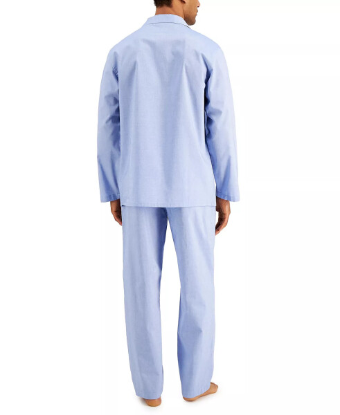 Men's 2-Pc. Solid Oxford Pajama Set, Created for Modazone Blue White - 2