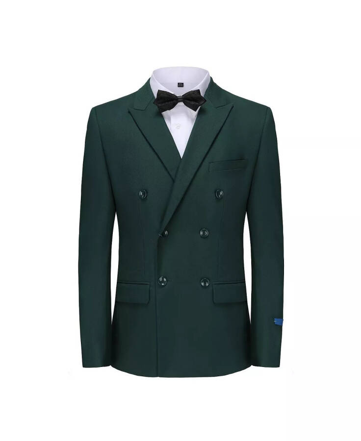 Men's 2-Piece Slim Fit Double Breasted Suit Hunter green - 1