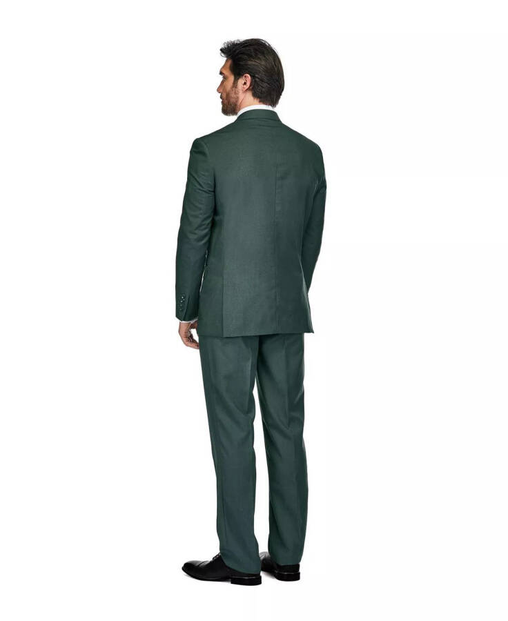 Men's 2-Piece Slim Fit Double Breasted Suit Hunter green - 3