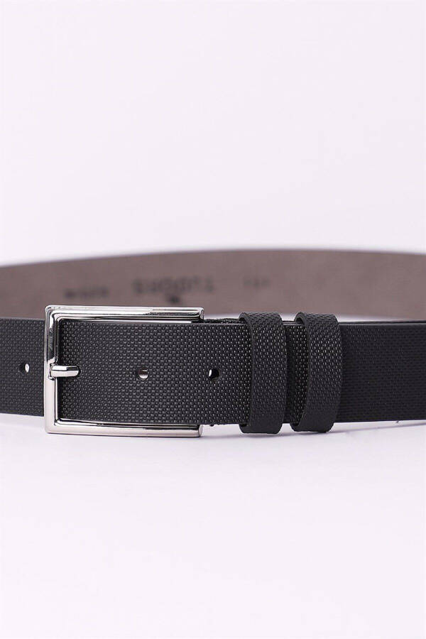 Men's 3.5 Cm Classic Black Belt - 2