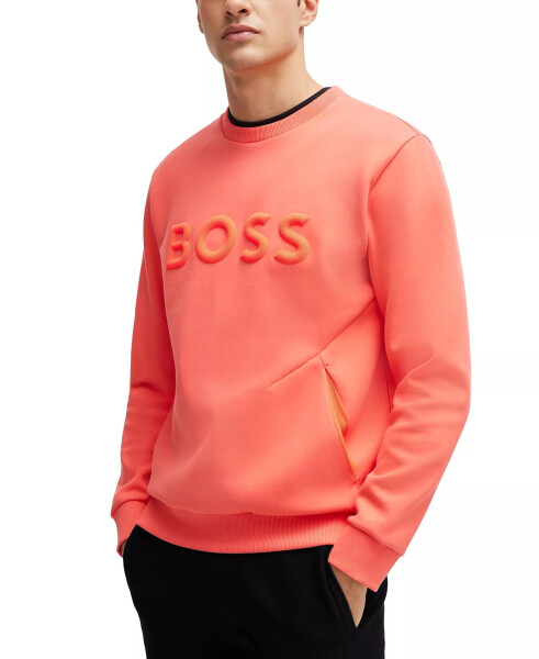 Men's 3D-Moulded Logo Sweatshirt Open Red - 1