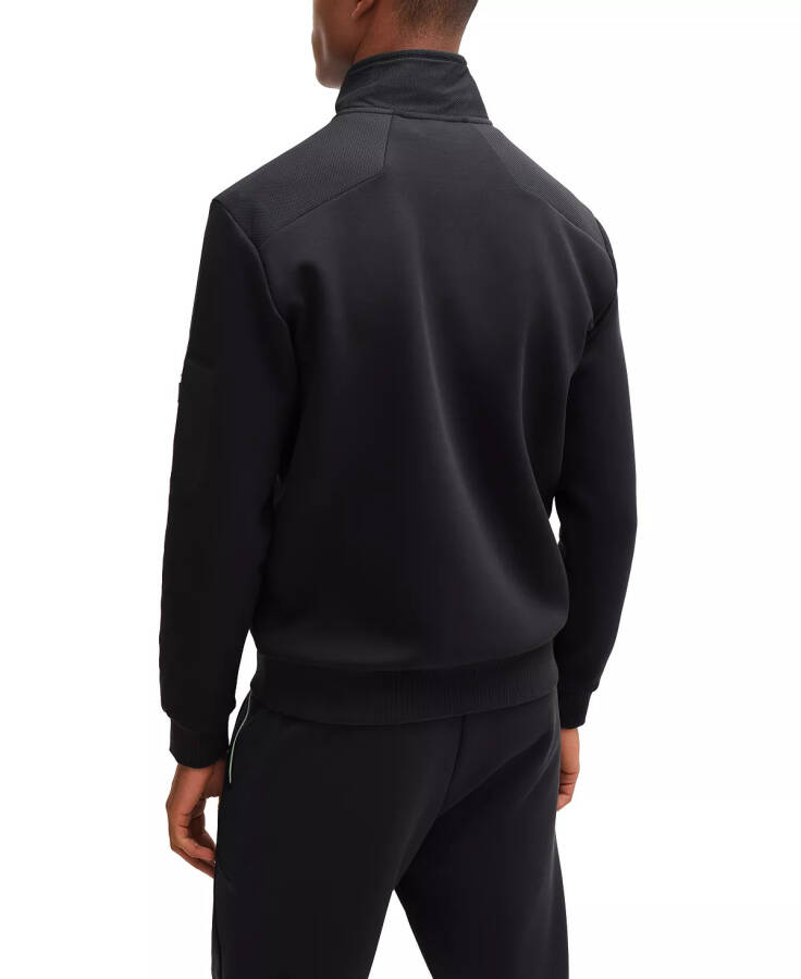 Men's 3D-Moulded Logo Zip-Neck Sweatshirt Charcoal - 2