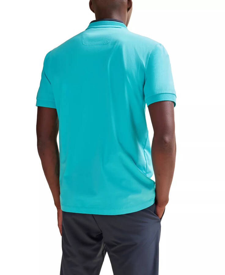 Men's 3D-Stripe Collar Polo Shirt Open Green - 6