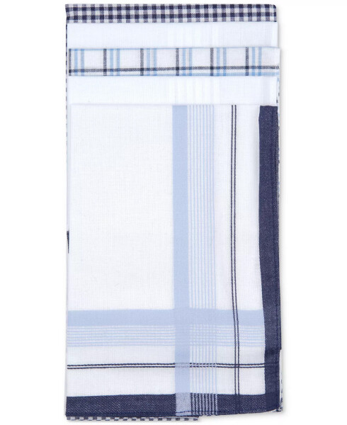 Men's 5-pk. Combination Blue Patterned Handkerchiefs, Created for Modazone Blue - 1