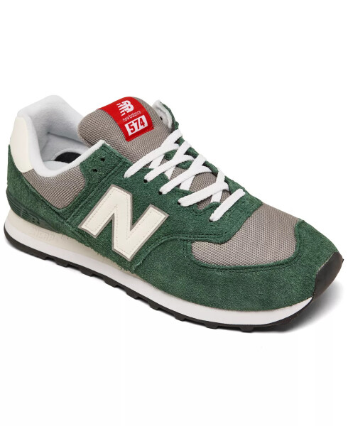 Men's 574 Casual Sneakers from Finish Line - Green, Cream - 1