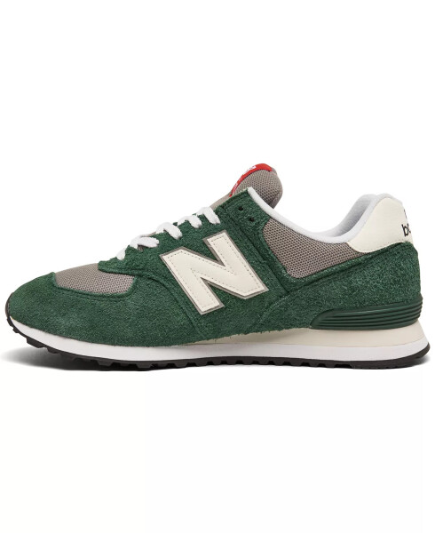 Men's 574 Casual Sneakers from Finish Line - Green, Cream - 6