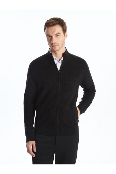 Men's acrylic knit cardigan - 2