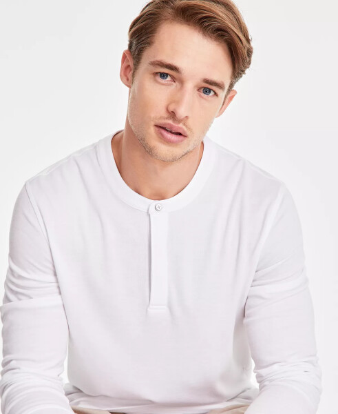 Men's Alfatech Solid Henley, Created for Modazone Bright White - 3