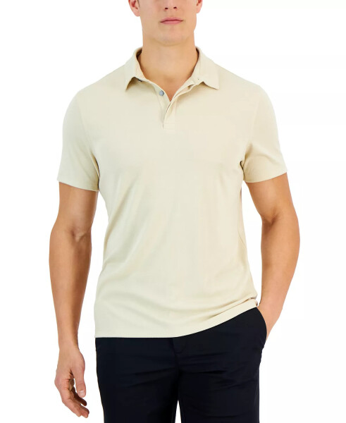 Men's AlfaTech Stretch Solid Polo Shirt, Created for Modazone Brown Rice - 1