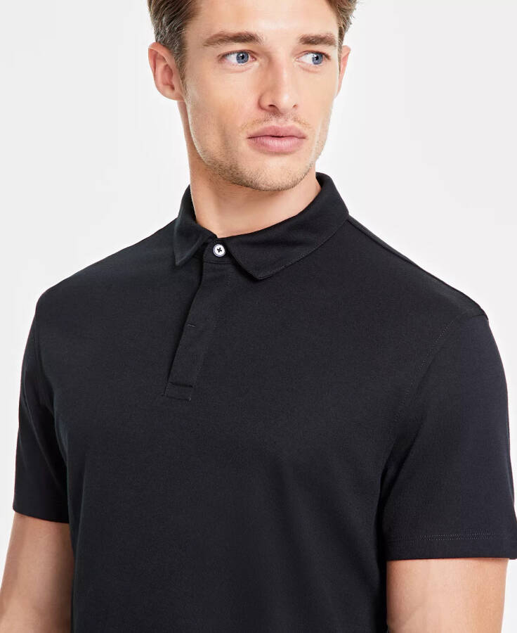 Men's AlfaTech Stretch Solid Polo Shirt, Created for Modazone Deep Black - 3