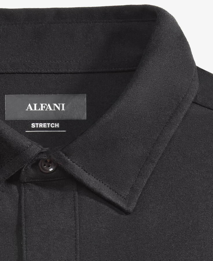 Men's AlfaTech Stretch Solid Polo Shirt, Created for Modazone Deep Black - 4