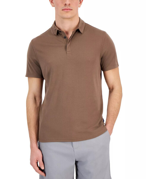 Men's AlfaTech Stretch Solid Polo Shirt, Created for Modazone Dill Seed - 1