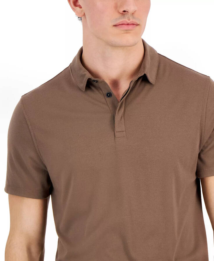 Men's AlfaTech Stretch Solid Polo Shirt, Created for Modazone Dill Seed - 3