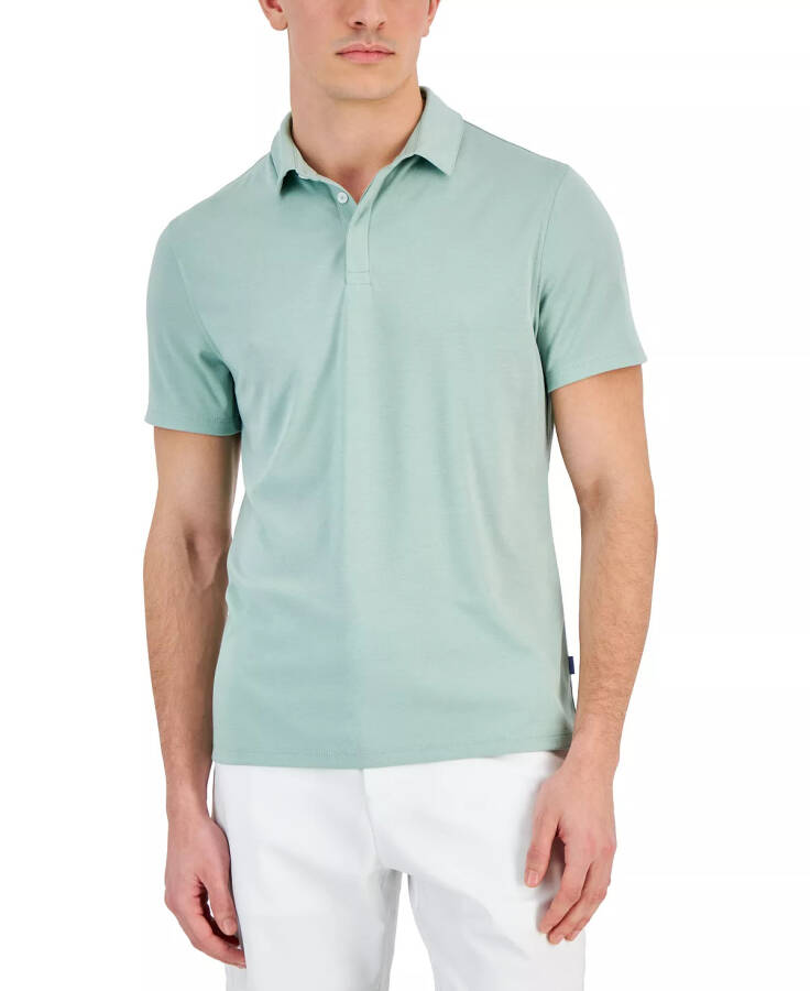 Men's AlfaTech Stretch Solid Polo Shirt, Created for Modazone Green Pond - 1