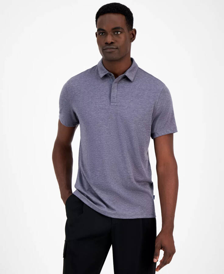 Men's AlfaTech Stretch Solid Polo Shirt, Created for Modazone Oxford Heather - 1