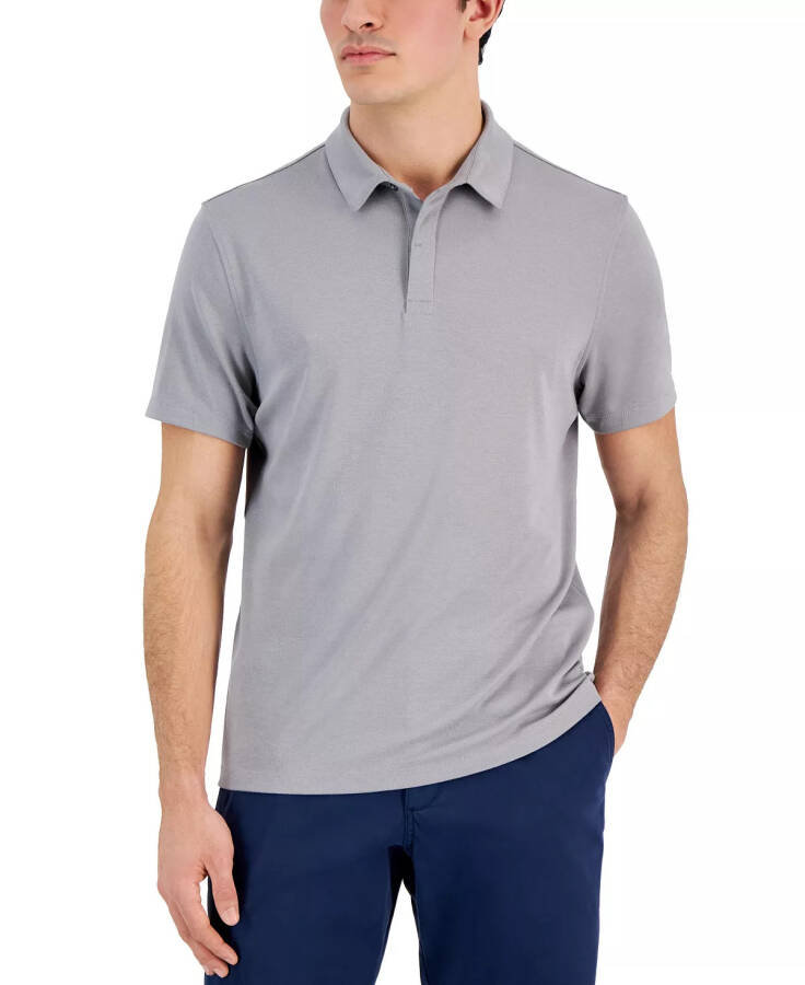 Men's AlfaTech Stretch Solid Polo Shirt, Created for Modazone Storm Gray - 1