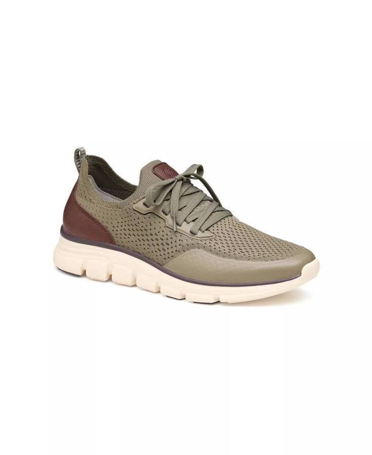 Men's Amherst Lug Sport Lace-up Sneakers Olive Knit - 1