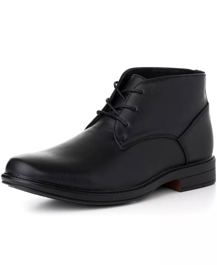 Men's Ankle Boots Dressy Casual Leather Lined Dress Shoes Lace up Black - 1