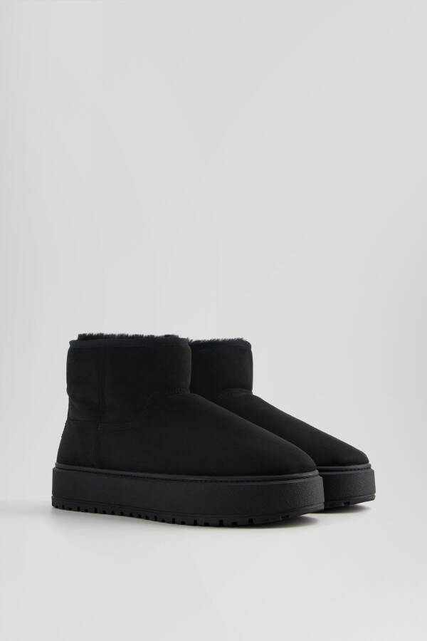 Men's Ankle Boots with Faux Fur Lining - 1