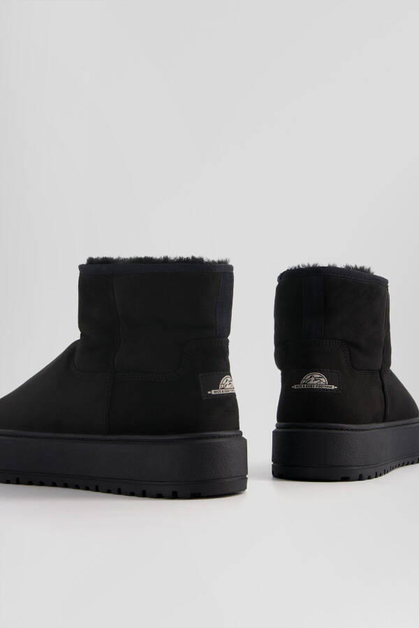 Men's Ankle Boots with Faux Fur Lining - 5