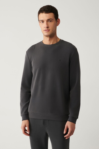 Men's Anthracite Bike Neck Sweatshirt - 3