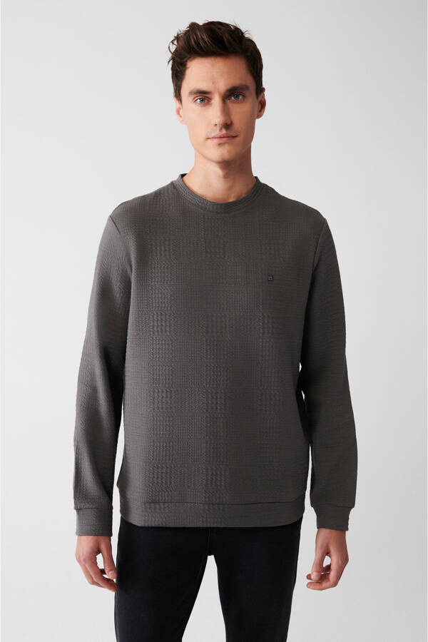 Men's Anthracite Crewneck Sweatshirt - 1