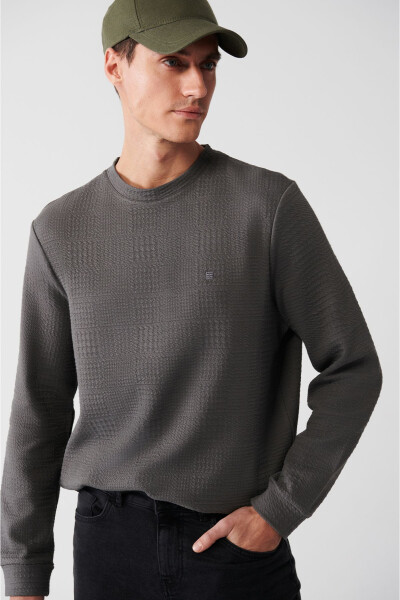 Men's Anthracite Crewneck Sweatshirt - 3