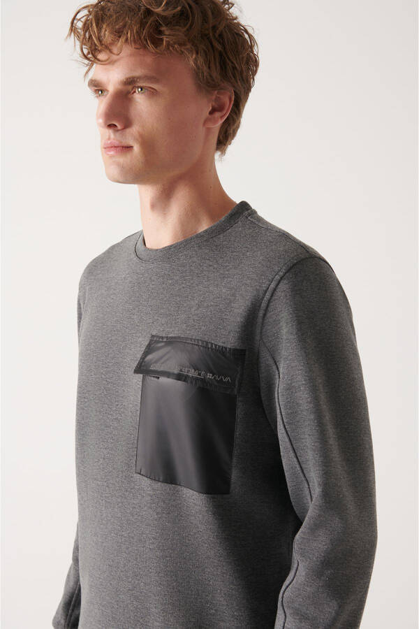 Men's Anthracite Crewneck Sweatshirt - 7