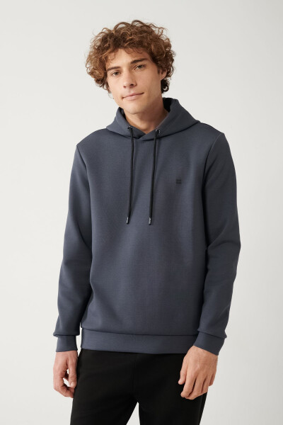 Men's Anthracite Hooded Sweatshirt - 1