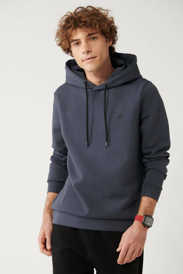 Men's Anthracite Hooded Sweatshirt - 3