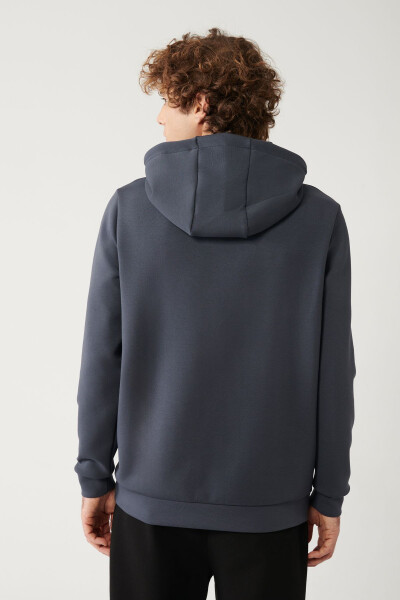 Men's Anthracite Hooded Sweatshirt - 4