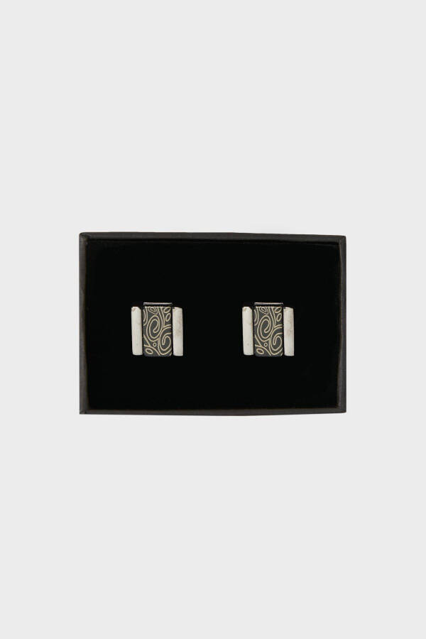 Men's Anthracite Metal Special Gift Box Cufflinks - 1