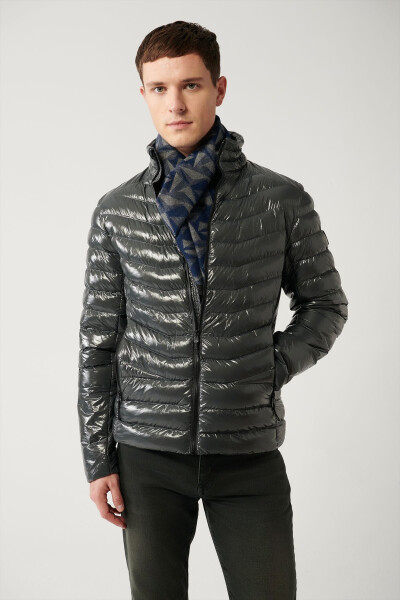 Men's Anthracite Puffer Jacket - 2