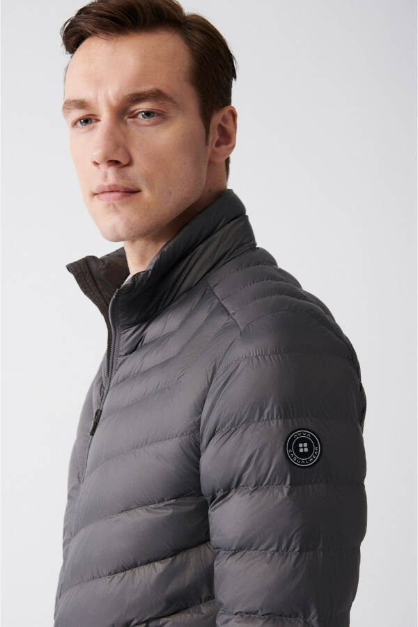 Men's Anthracite Puffer Jacket - 9