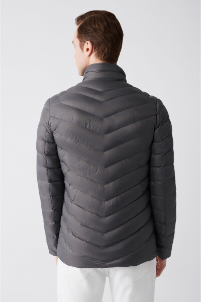 Men's Anthracite Puffer Jacket - 11