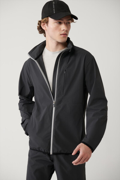 Men's Anthracite Waterproof Jacket - 1