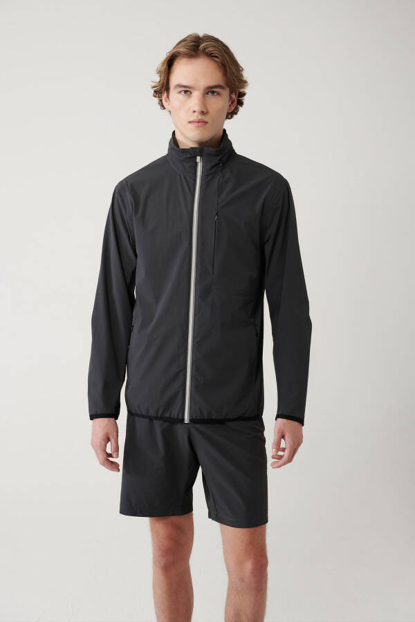 Men's Anthracite Waterproof Jacket - 5