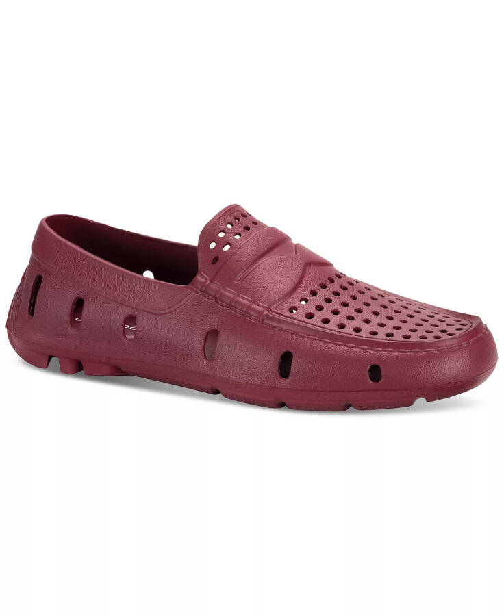 Men's Atlas Perforated Driver, Created for Modazone Burgundy - 6