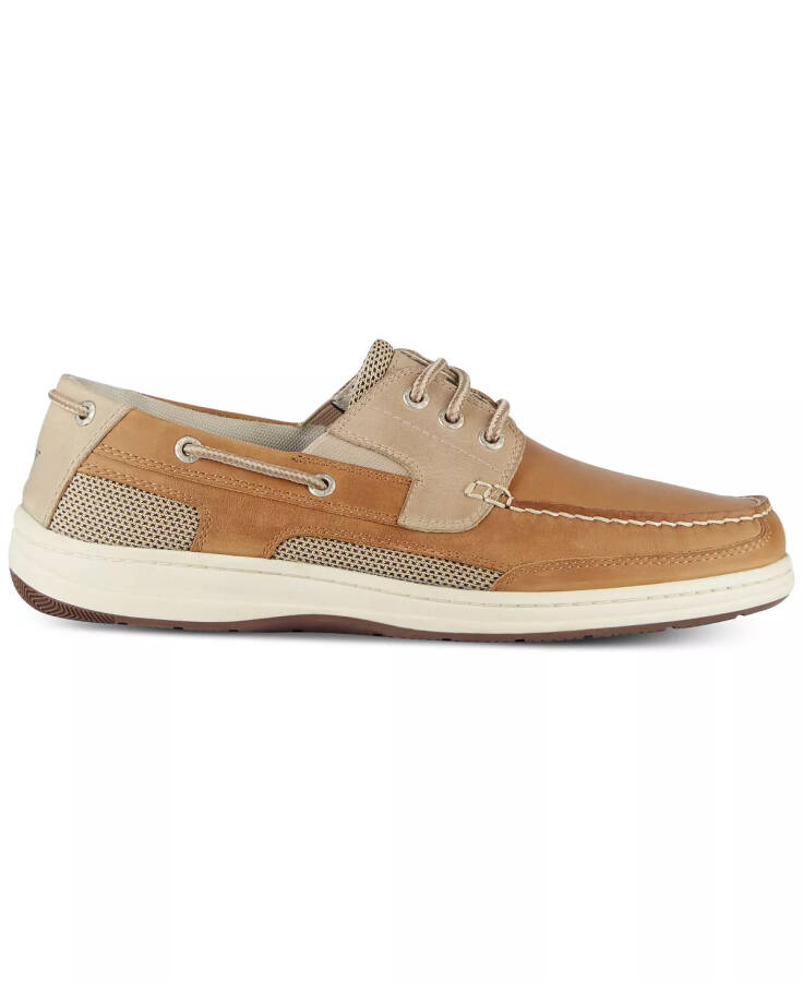 Men's Beacon Leather Casual Boat Shoe with NeverWet Tan - 2