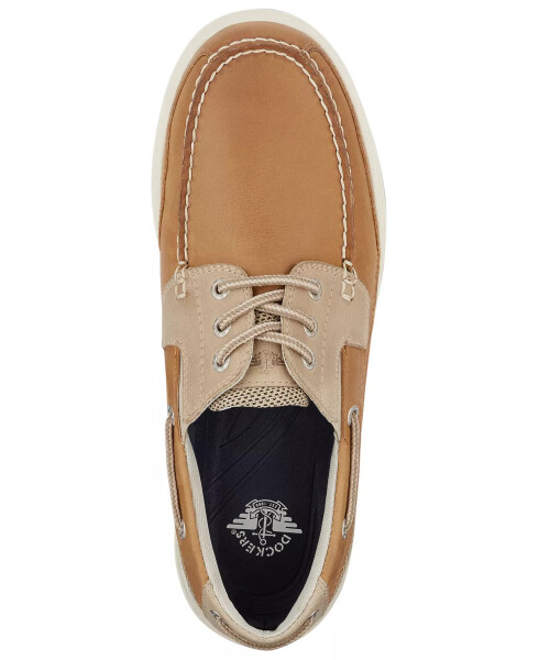 Men's Beacon Leather Casual Boat Shoe with NeverWet Tan - 3