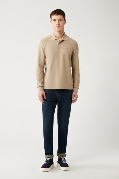 Men's Beige Sweatshirt - 5