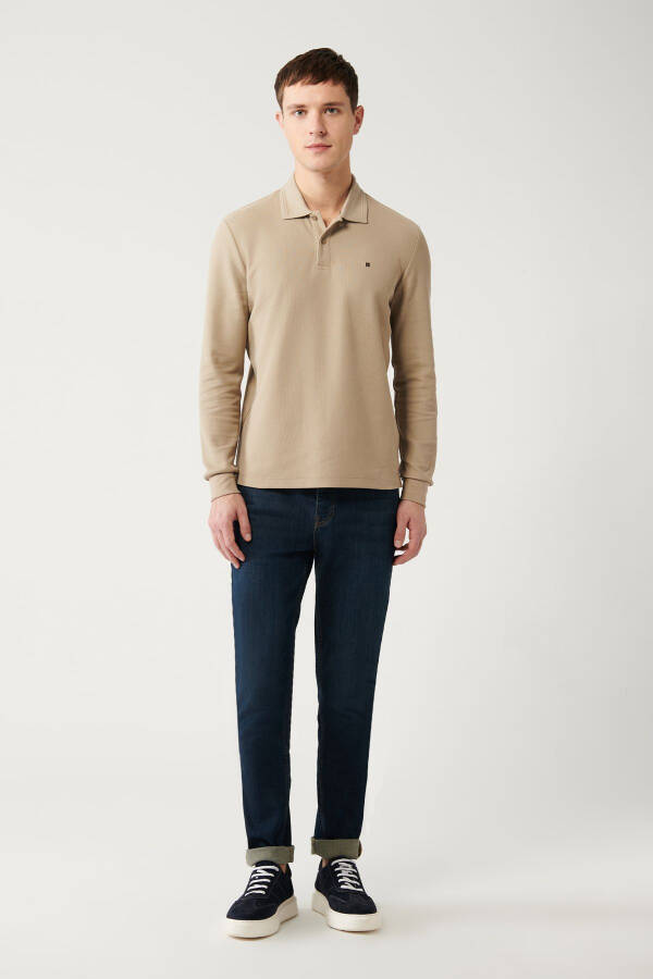 Men's Beige Sweatshirt - 5