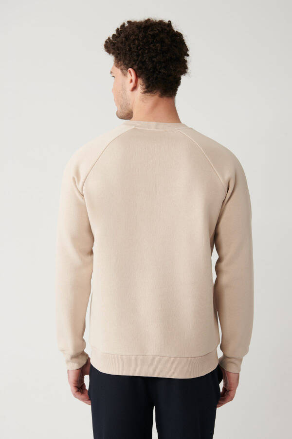 Men's Beige Unisex Sweatshirt - 4