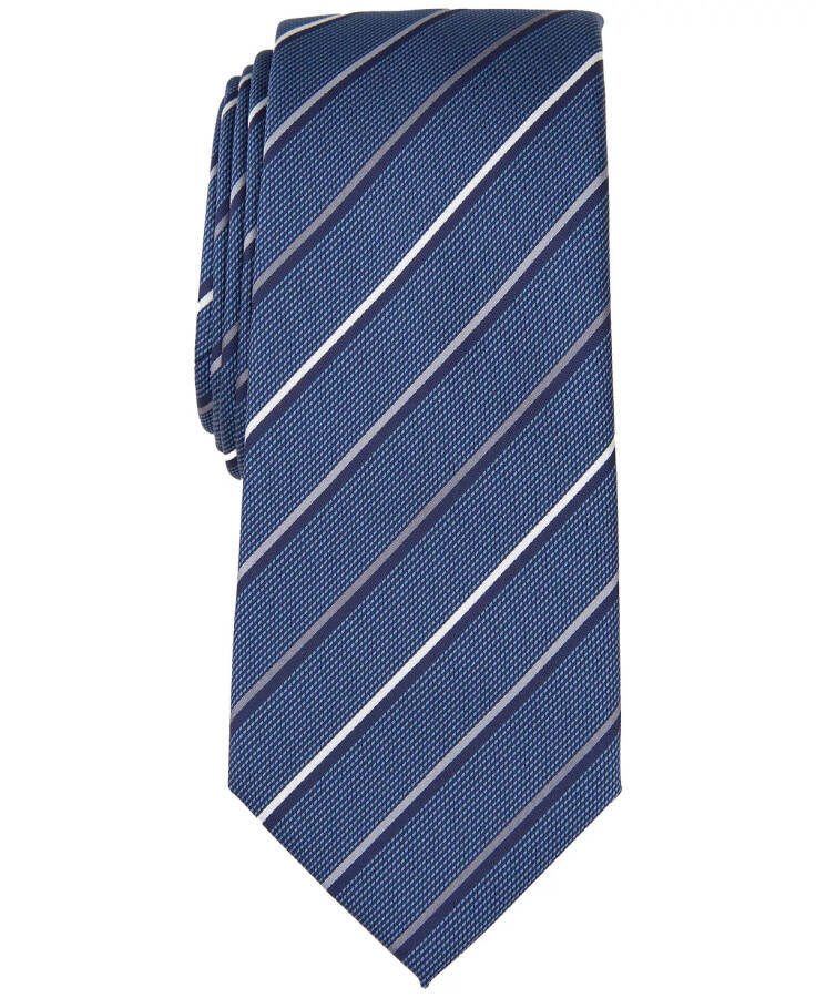 Men's Belwood Slim Stripe Tie, Created for Modazone Navy - 1