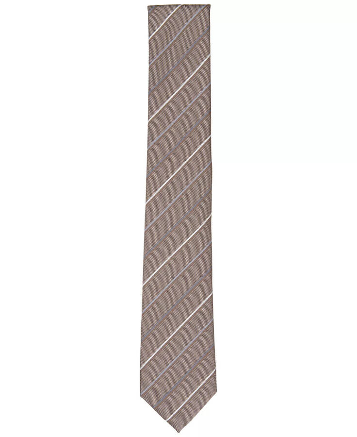 Men's Belwood Slim Stripe Tie, Created for Modazone Taupe - 2