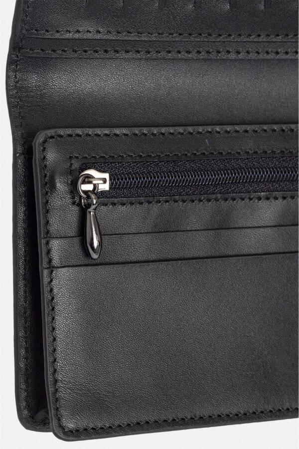 Men's Black 100% Leather Wallet B009561 - 4