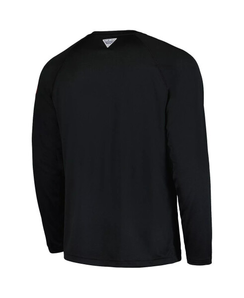 Men's Black Arkansas Razorbacks Terminal Tackle Omni-Shade Raglan Long Sleeve T-shirt Black - 2