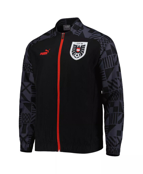 Men's Black Austria National Team Pre-Match Raglan Full-Zip Training Jacket Black - 3