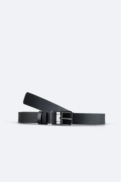 Men's Black Double-Sided Belt - 1