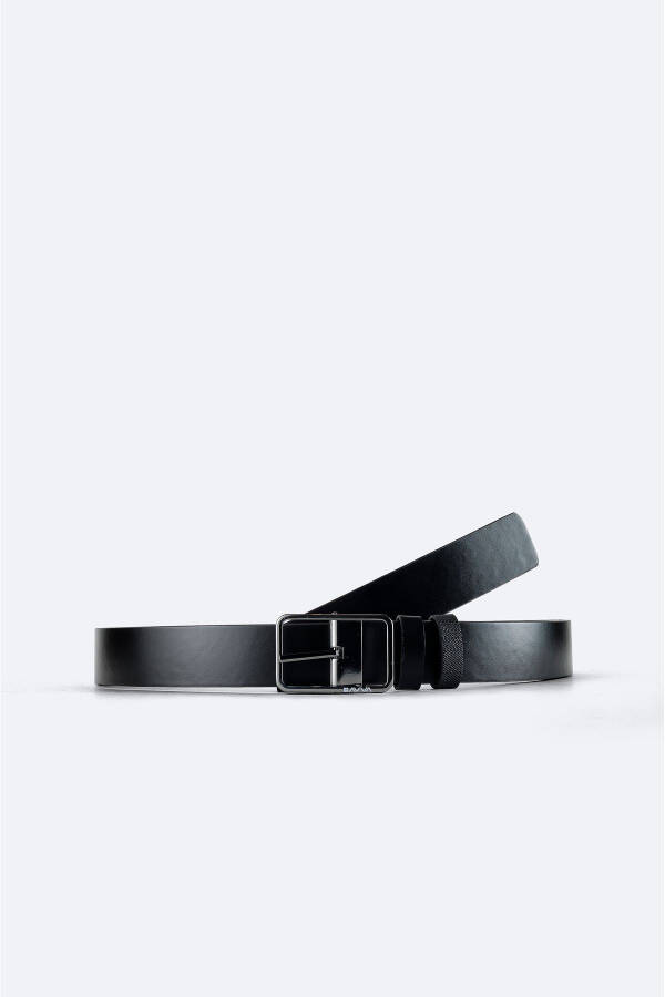 Men's Black Double-Sided Belt - 2